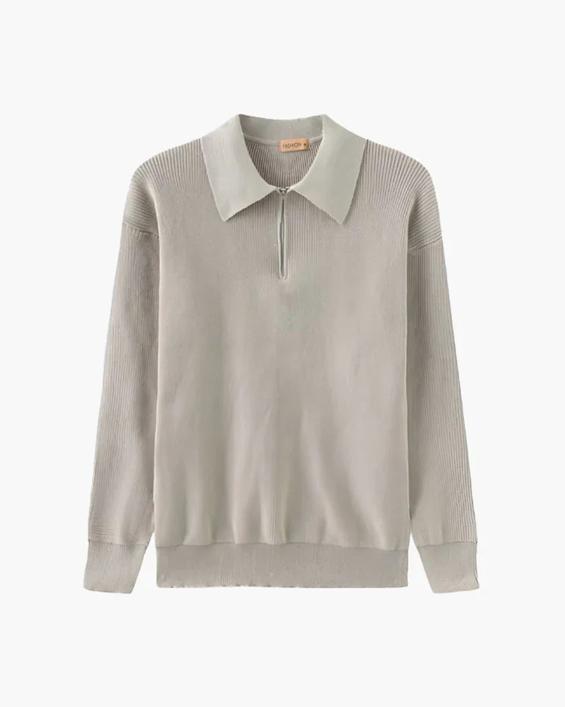 Cesare Half Zip Knit Sweater